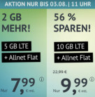 5 GB LTE Allnet Flat für 7,99€ | 10 GB Flat für 9,99€ | ohne Laufzeit