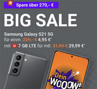 Vodafone Smart L 7 GB für 29,99€ mit Galaxy S20 FE für 1€, iPhone SE für 4,95€, Galaxy S21 für 99€