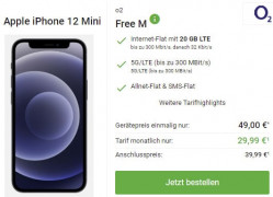 o2 Free M (20 GB LTE) ab 29,99€ mit iPhone 12 mini ab 49€ | Galaxy S21 FE ab 99€